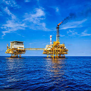 Offshore Industry oil and gas production petroleum pipeline.